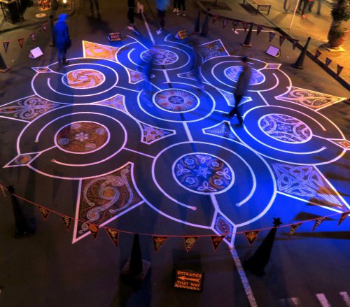 Tape Art Labyrinth